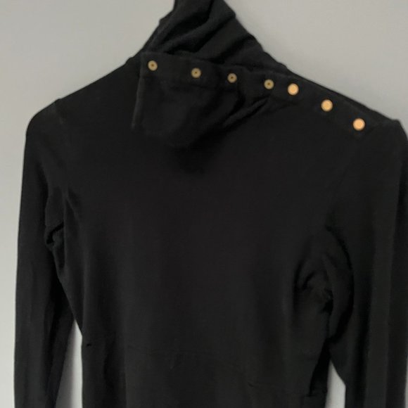 DVF Diane von Furstenberg Turtleneck Top Black Size Medium - Picture 9 of 10